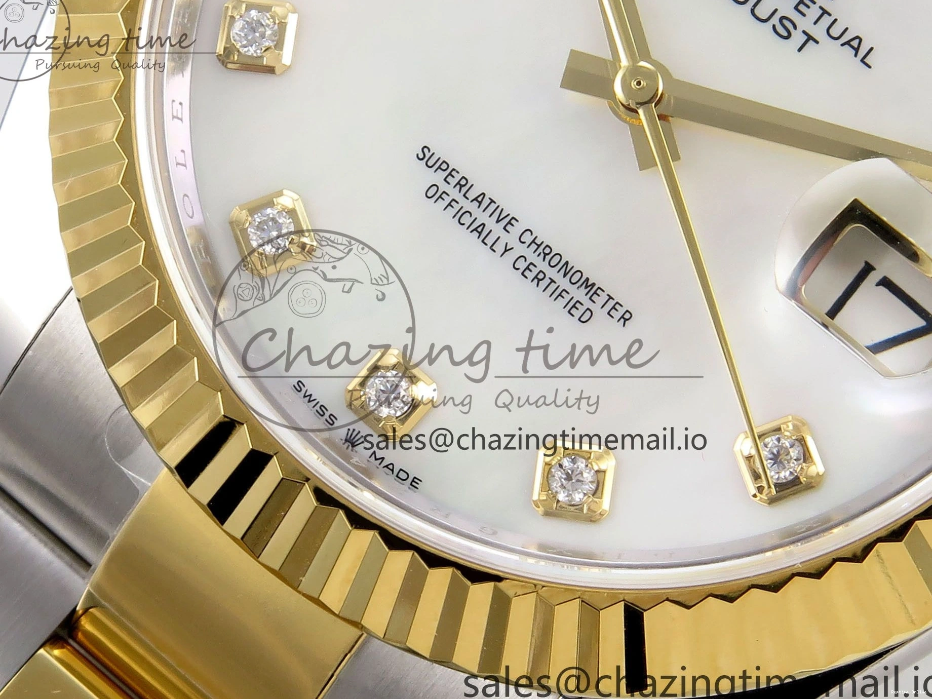 0117 DateJust 41 SS YG ARF 1:1 Best Edition 904L Steel White MOP Dial on Oyster Bracelet SH Sporty 1257